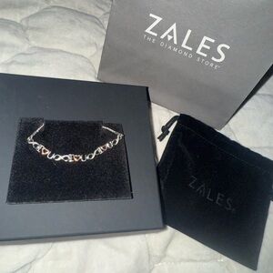 Zales Silver Heart rose gold bracelet